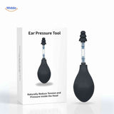 otorelief oordrukapparaat in zwart met verpakking www.middo.nl