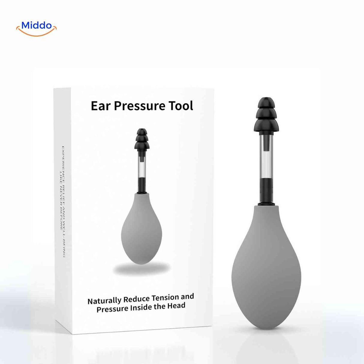 otorelief oordrukapparaat productverpakking met tool www.middo.nl