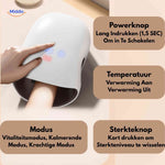 palmex massager bediening met modi verwarming en sterkte www.middo.nl