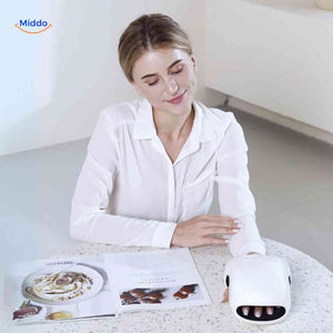 palmex massager relaxte handmassage tijdens lezen www.middo.nl
