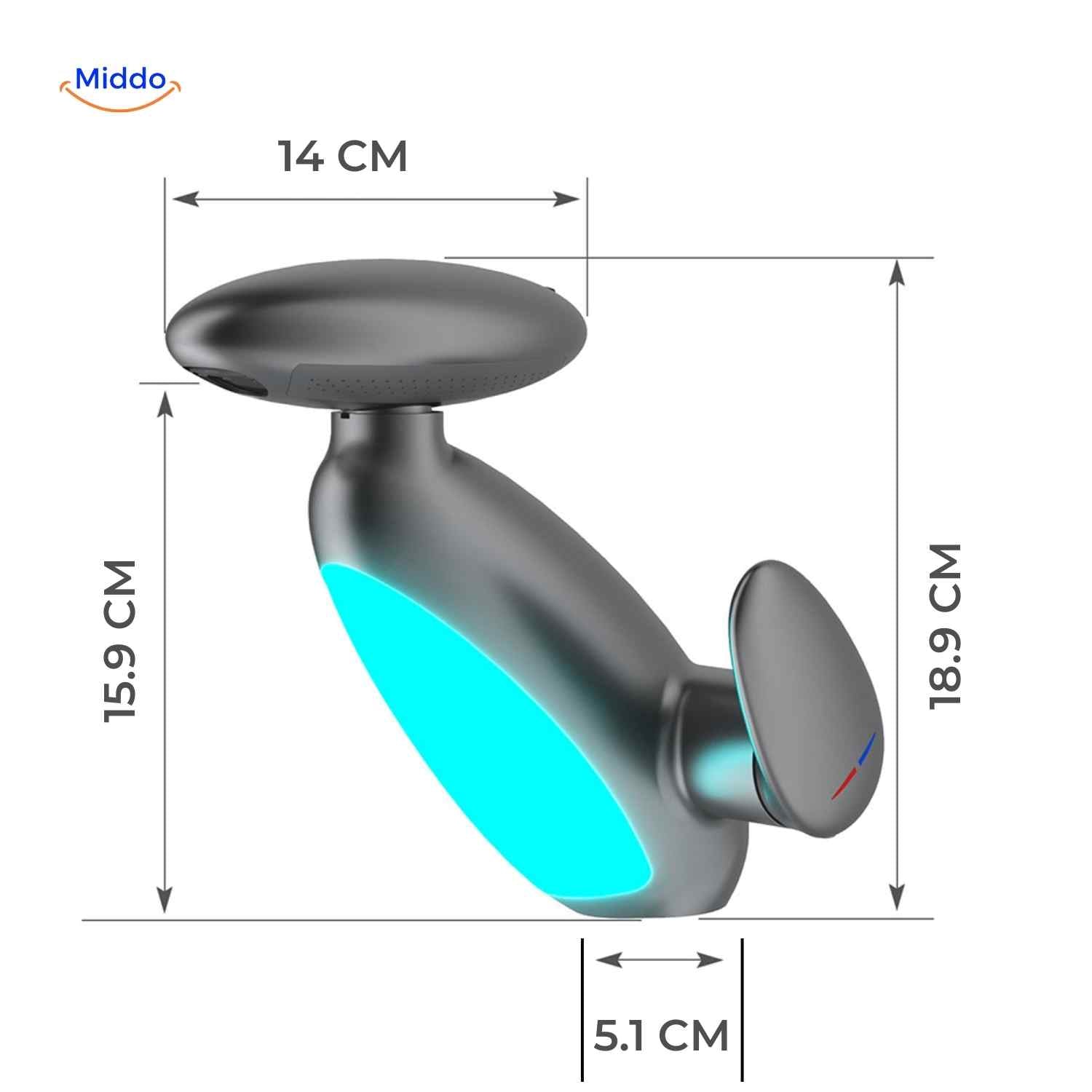 penguino kraan afmetingen mat zwart modern waterbesparende badkamerkraan www.middo.nl