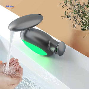 penguino kraan groen led waterbesparende handwas badkamerkraan www.middo.nl