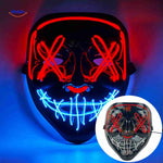 phantomglow masker led rood blauw lichtend griezelmasker halloween www.middo.nl