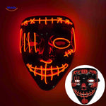 phantomglow masker led rood lichtend stitch design halloweenmasker www.middo.nl