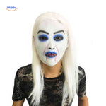 phantomix masker bloedend vampiermasker met blauwe ogen en wit haar www.middo.nl