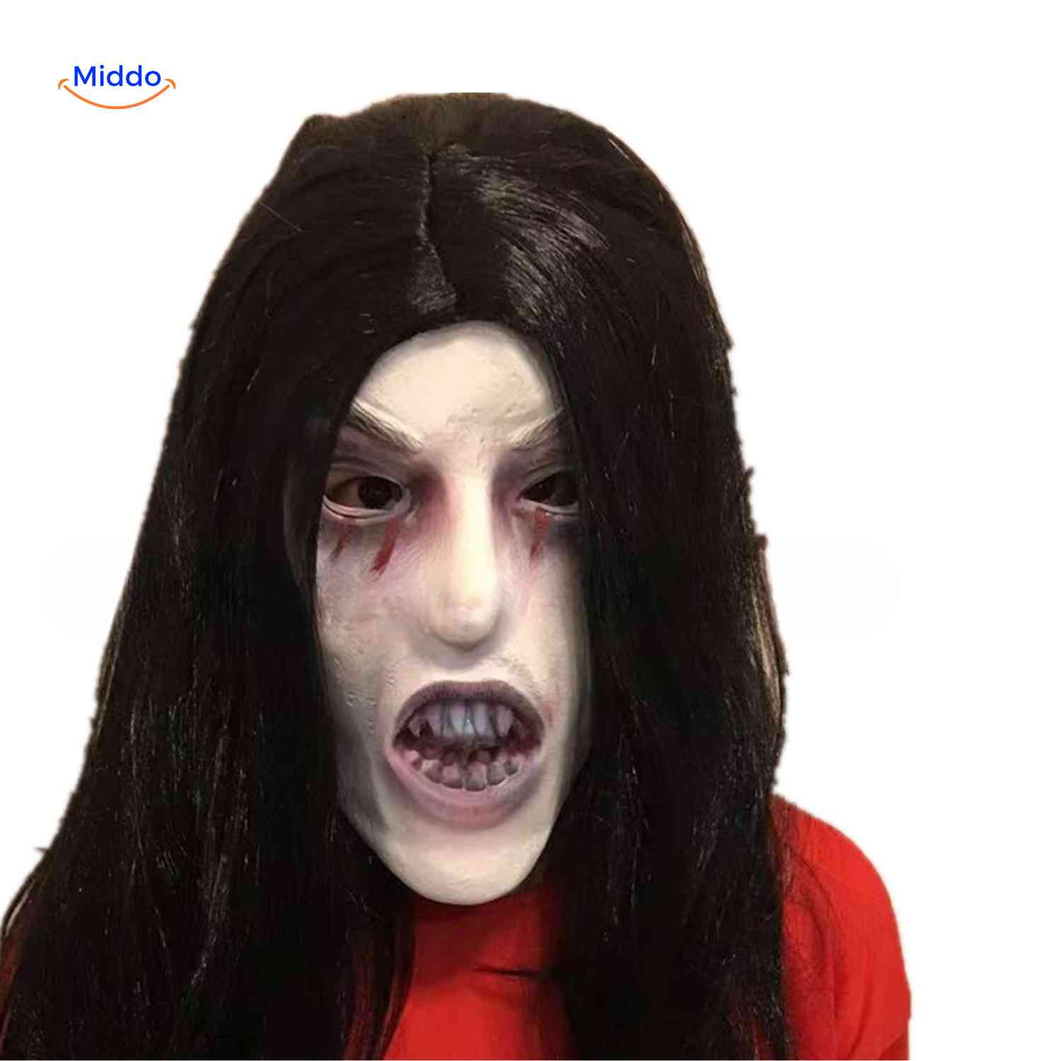 phantomix masker enge bleke vampierachtige masker met bloedige ogen www.middo.nl