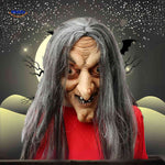 phantomix masker klassiek heksenmasker met lang grijs haar en bochelneus www.middo.nl