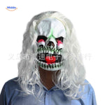 phantomix masker monsterlijk schedelmasker met uitpuilende ogen en wit krulhaar www.middo.nl