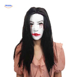 phantomix masker wit gezicht met bloedtranen en rode lippen www.middo.nl