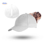 ponylite pet witte dames pet met haaropening basic en sportief www.middo.nl