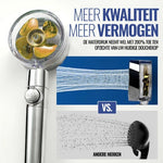 Vergelijking van waterdruk tussen douchekoppen