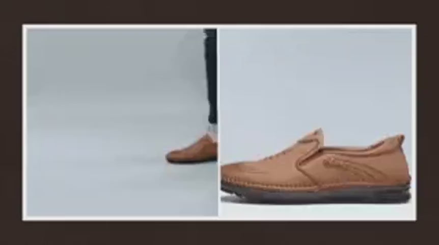 Solura Loafers lichtbruin heren slip on casual comfortabele schoenen www.middo.nl