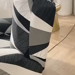 reclinex bankhoes stretchhoes in zwart wit grijs geometrisch patroon www.middo.nl