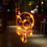 pumpkoglow lamp halloween lichtsnoer griezel oog oranje led raamdecoratie www.middo.nl