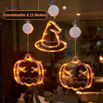 pumpkoglow lamp halloween lichtsnoer raamdecoratie pompoen heksenhoed set www.middo.nl
