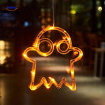 pumpkoglow lamp halloween lichtsnoer spookje oranje led raamdecoratie www.middo.nl