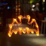 pumpkoglow lamp halloween lichtsnoer vleermuis oranje led raamdecoratie www.middo.nl