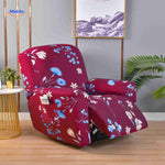 reclinex bankhoes bordeaux met blauwe bloemenprint romantisch ontwerp www.middo.nl