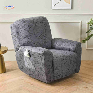 reclinex bankhoes grijze hoes met zwarte spatten modern design www.middo.nl