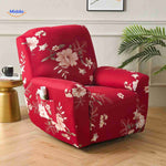 reclinex bankhoes rood met bloemenmotief voor relaxfauteuil www.middo.nl