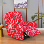 reclinex bankhoes rood met kerstmotief happy merry christmas hoes www.middo.nl
