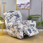 reclinex bankhoes witte hoes met blauw gele bloemen modern en fris www.middo.nl