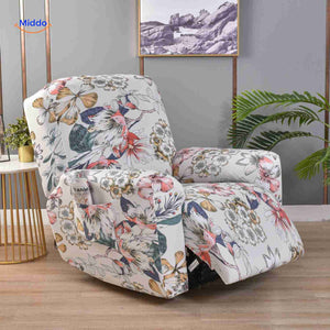 reclinex bankhoes witte hoes met flamingo en bloemen design www.middo.nl