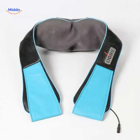 relaxpro massageapparaat blauw en zwart met compact ontwerp