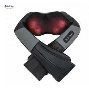 relaxpro massageapparaat met rode verlichting en kruisbandjes