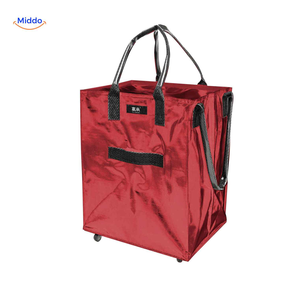 rollexa trolleytas rood lichtgewicht met handgrepen en wieltjes www.middo.nl