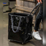 rollexa trolleytas zwart met lange band ideaal voor boodschappen of wasgoed www.middo.nl