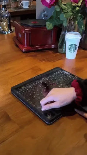 rotapad toetsenbordhoes waterproof afwasbare ipad case met transparant deksel www.middo.nl