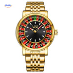 roulettix horloge goud metalen band www.middo.nl