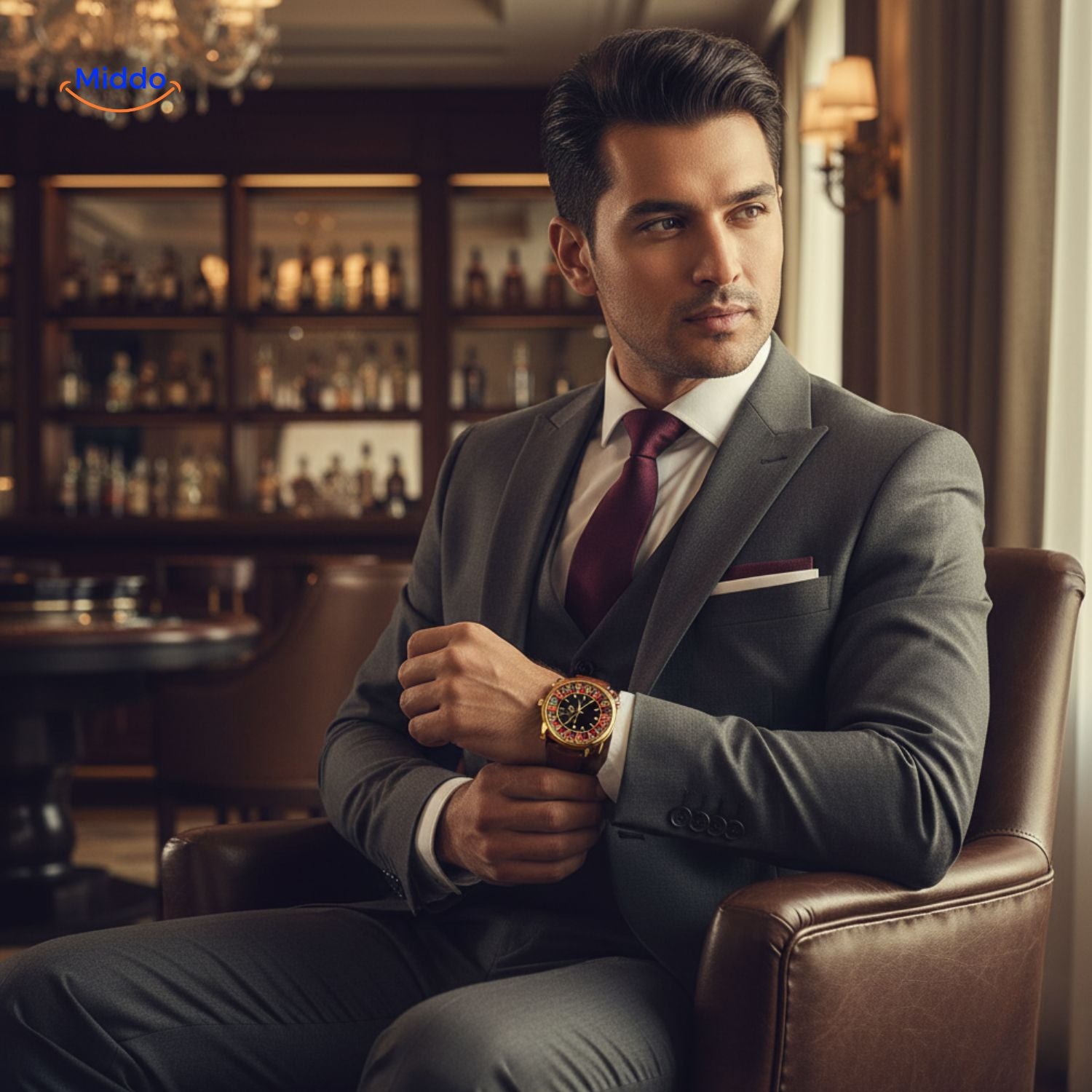 roulettix horloge goud stijlvol herenhorloge www.middo.nl