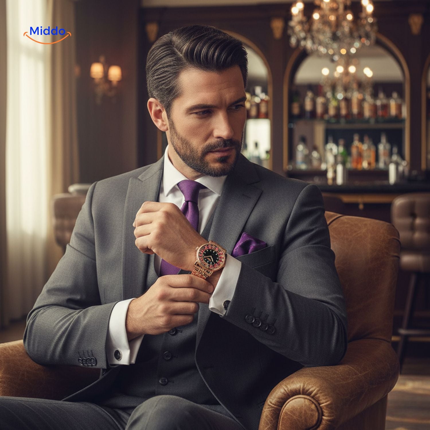 roulettix horloge rosegoud exclusief herenhorloge www.middo.nl