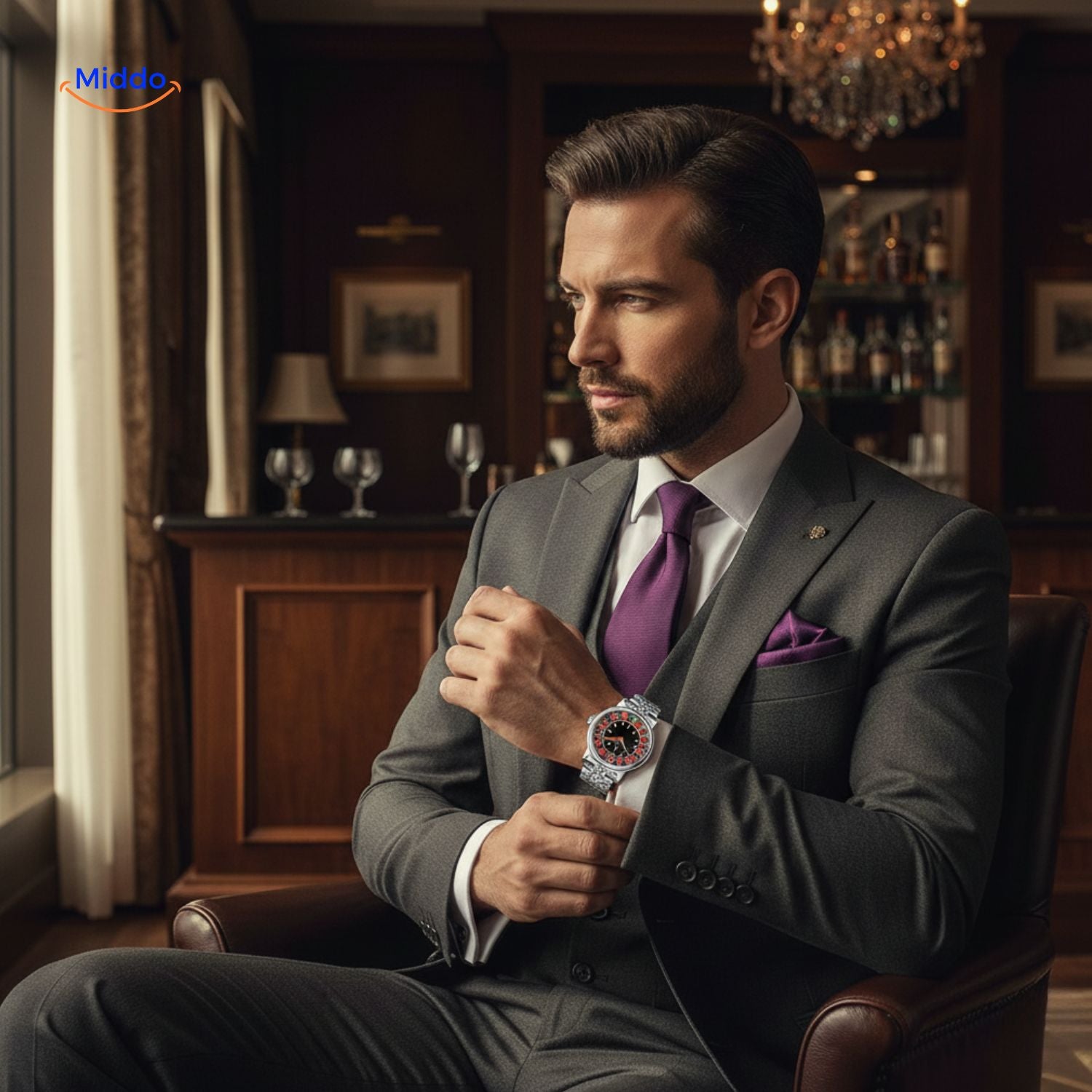 roulettix horloge zilver luxe polshorloge www.middo.nl