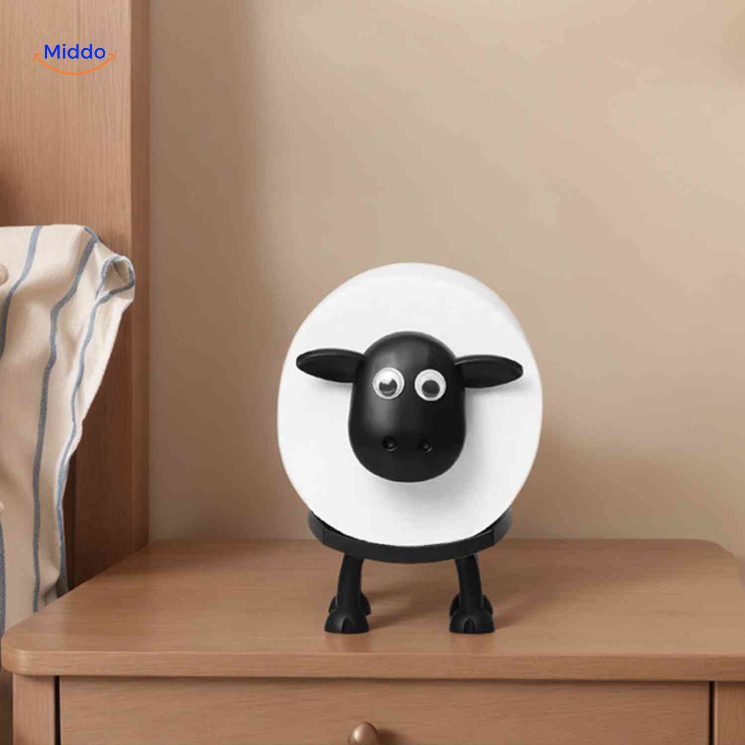 sheeproll houder compacte wc rolhouder in de vorm van een schaap www.middo.nl