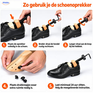 ShoeStretcher Pro gebruiken in vijf stappen.