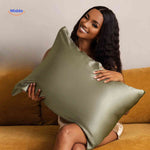 silkora kussensloop olijfgroen satijn pillowcasewww.middo.nl