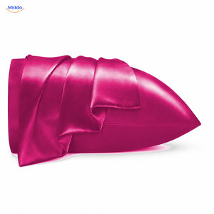 Silkora satijnen kussensloop in fuchsia