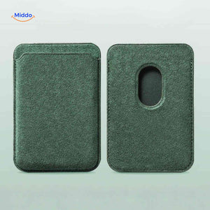 slanke magnetische portemonnee grijs kaarthouder voor telefoon achterplaat ontwerp www.middo.nl