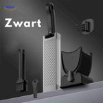 slicora vlees snijset compleet keukenhulpstuk in zwart met duurzame snijder en opbergsysteem www.middo.nl