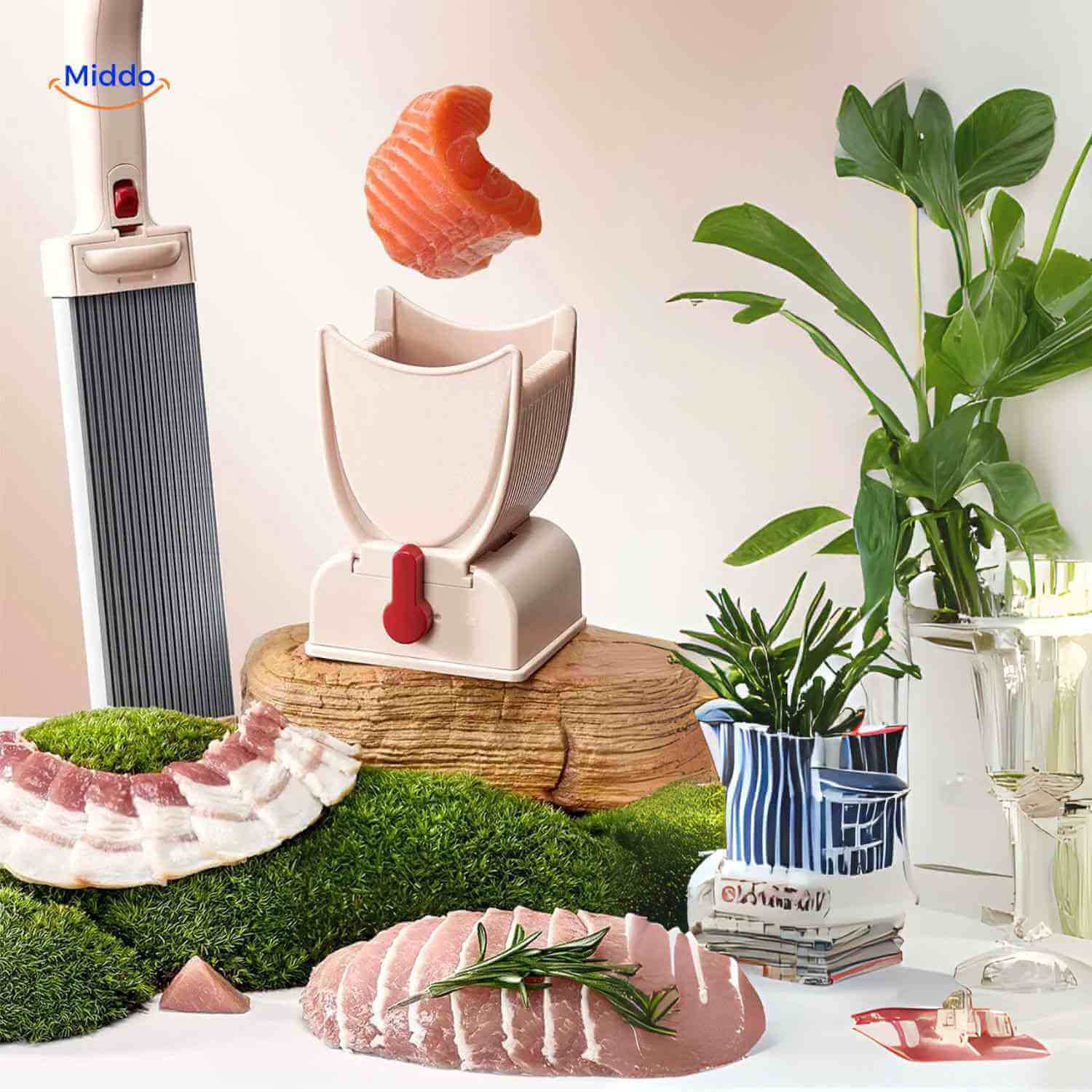 slicora vlees snijset vlees en vis snijmachine keukenaccessoire www.middo.nl
