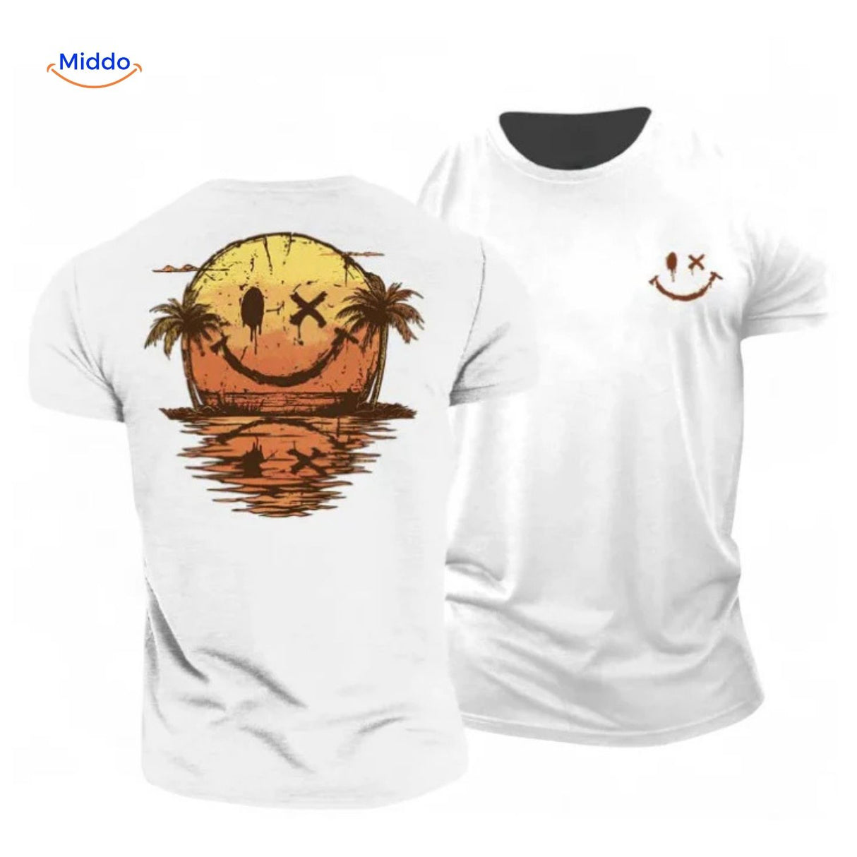 smileywave t shirt smiley zonsondergang print wit www.middo.nl_eff76082 fc06 42b4 9c08 299002c074c2