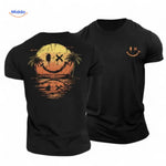 smileywave t shirt smiley zonsondergang print zwart www.middo.nl_4cba6563 0964 471c b933 10c4eaf8b742
