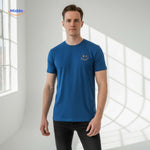 smileywave tshirt blauw basisstijl man www.middo.nl