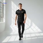 smileywave tshirt zwart volledige look studio www.middo.nl