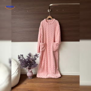 snugglewear dekenjurk donkerblauw warme huiskleding www.middo.nl
