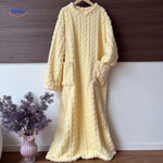 snugglewear dekenjurk geel zacht fleece lang model www.middo.nl