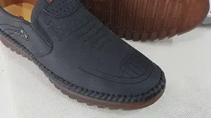 Solura Loafers zwart heren slip on leer casual comfort schoenen www.middo.nl